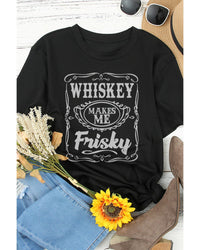 Frisky Print Crewneck Graphic Tee