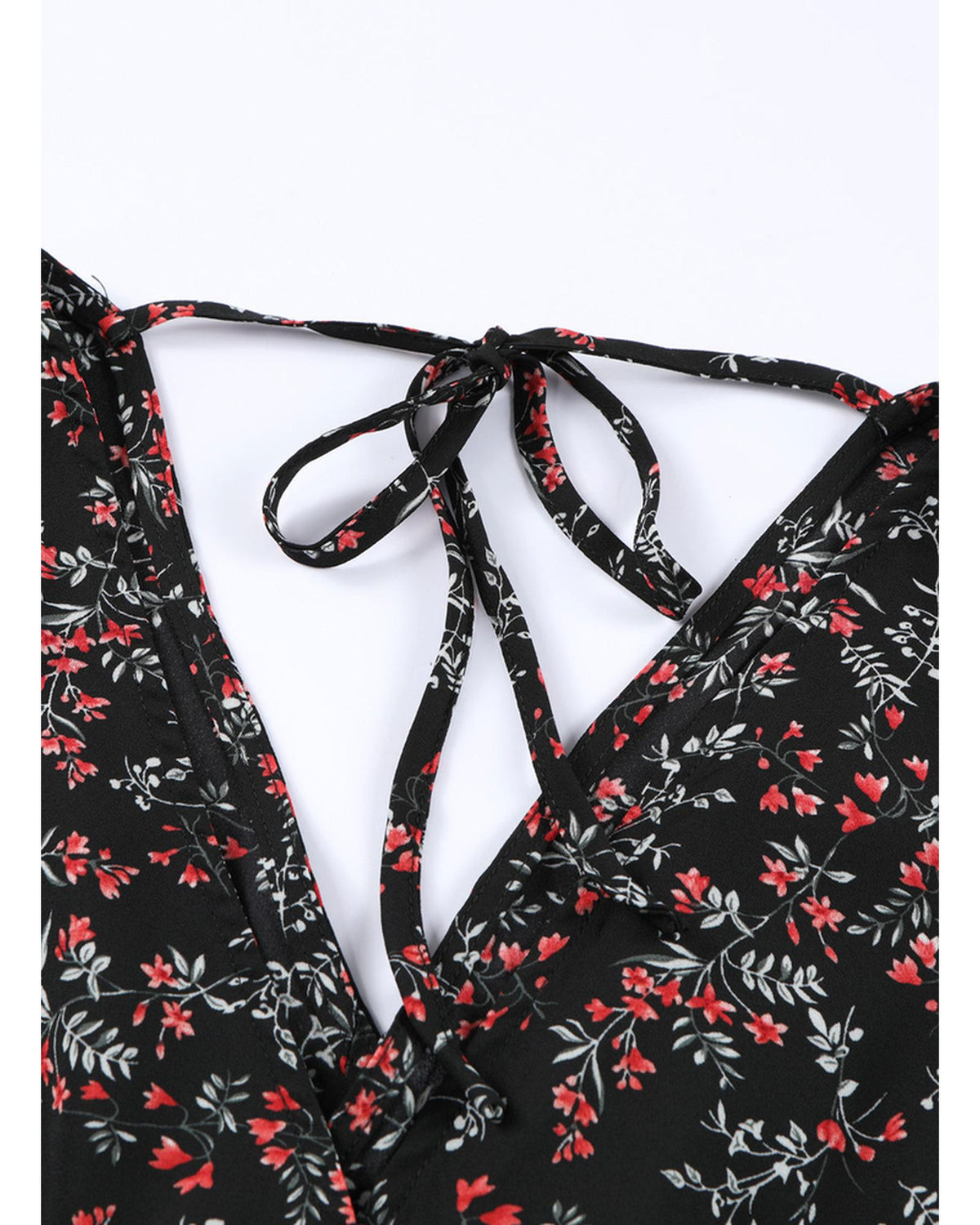 Floral Ruffled Crop Top and Maxi Skirt Set