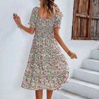 Floral Patchwork Long Sleeve Dress