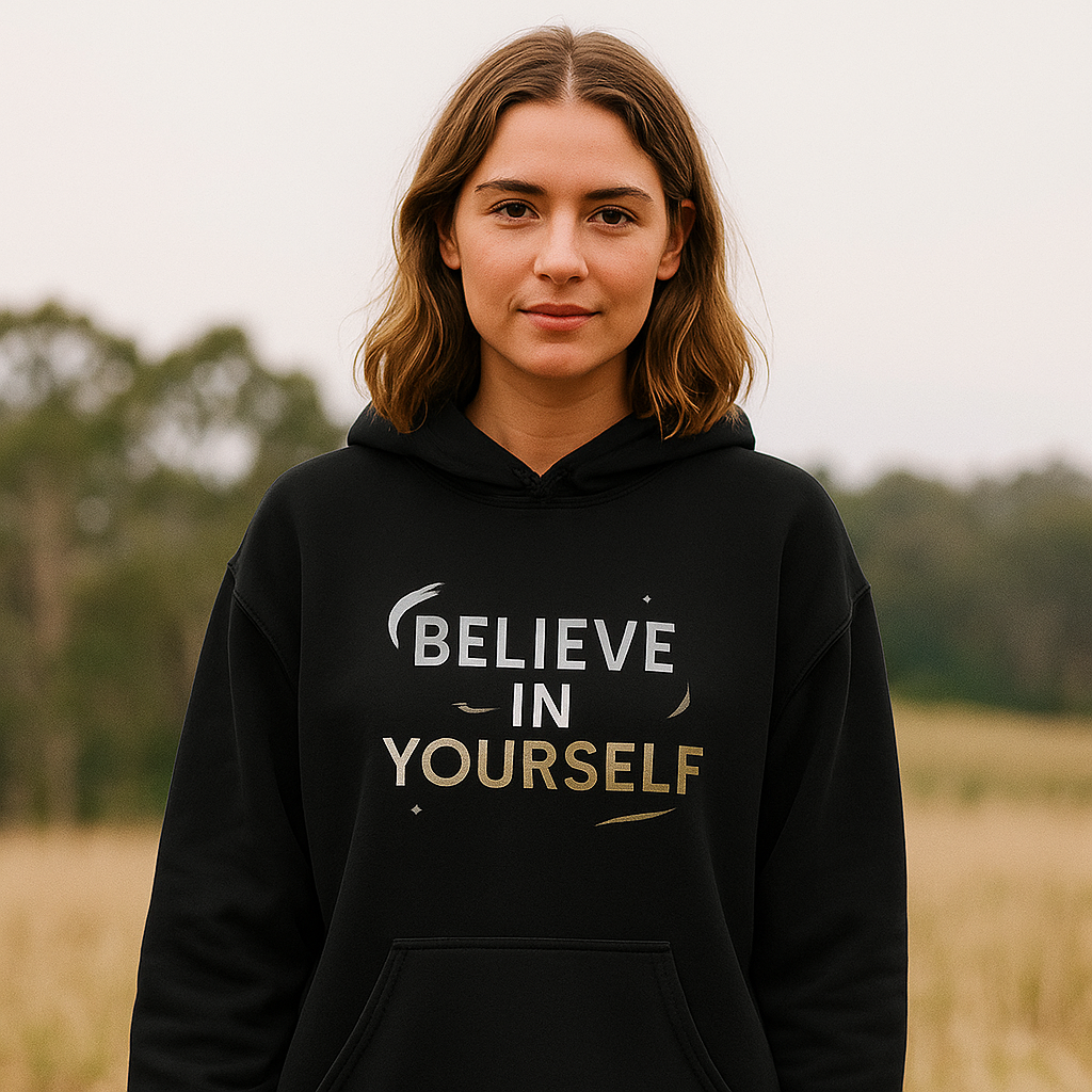 Believe In Yourself Hooded Sweatshirt - Cossmoss X Cody Caple Motivation