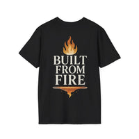 Cossmoss X Cody Caple Motivation, Built From Fire Unisex T-Shirt