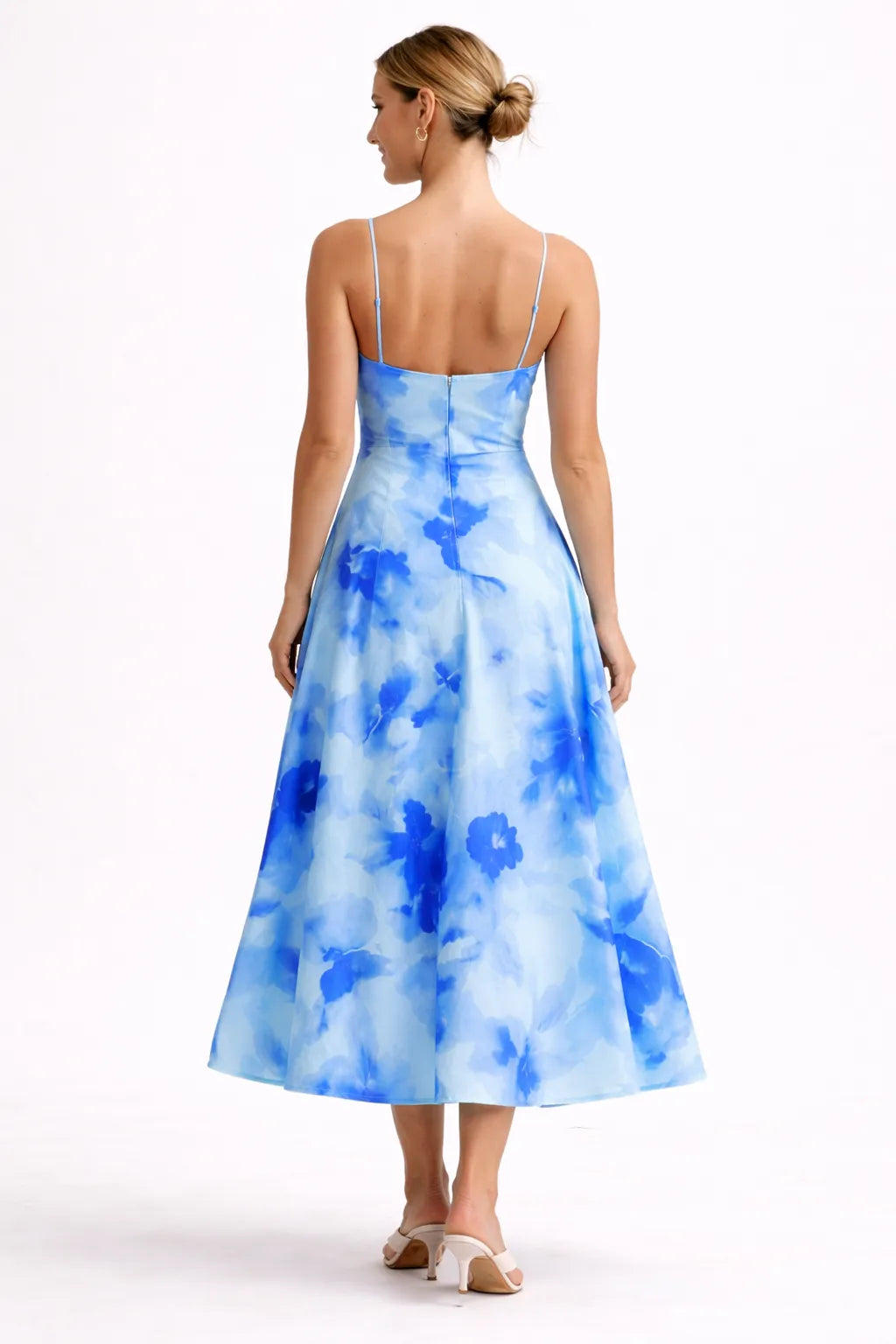 Floral Print Spaghetti Strap Midi Dress