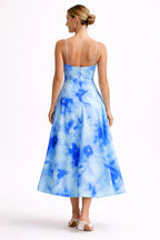 Floral Print Spaghetti Strap Midi Dress
