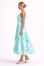 Floral Print Spaghetti Strap Midi Dress
