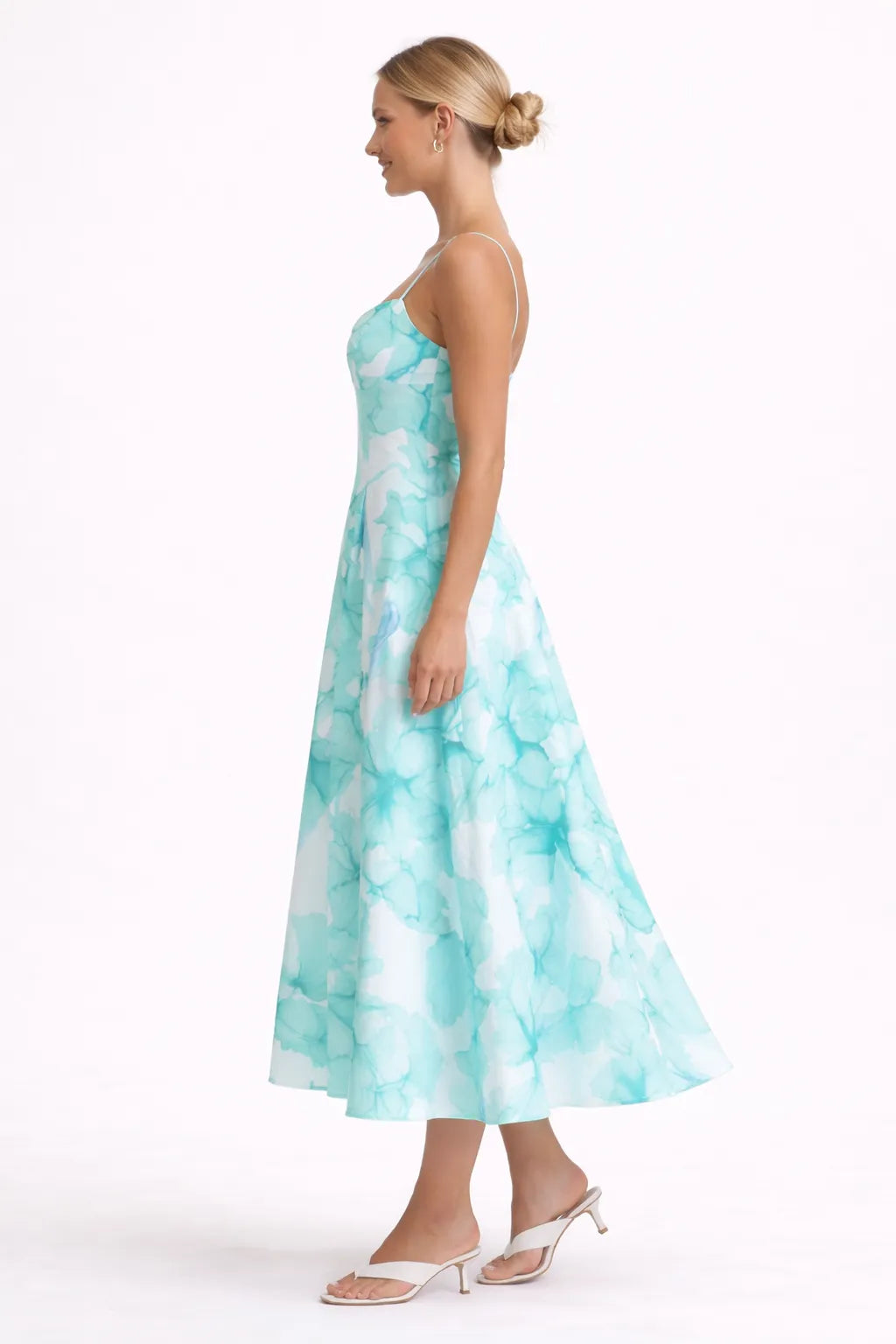 Floral Print Spaghetti Strap Midi Dress