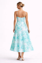 Floral Print Spaghetti Strap Midi Dress