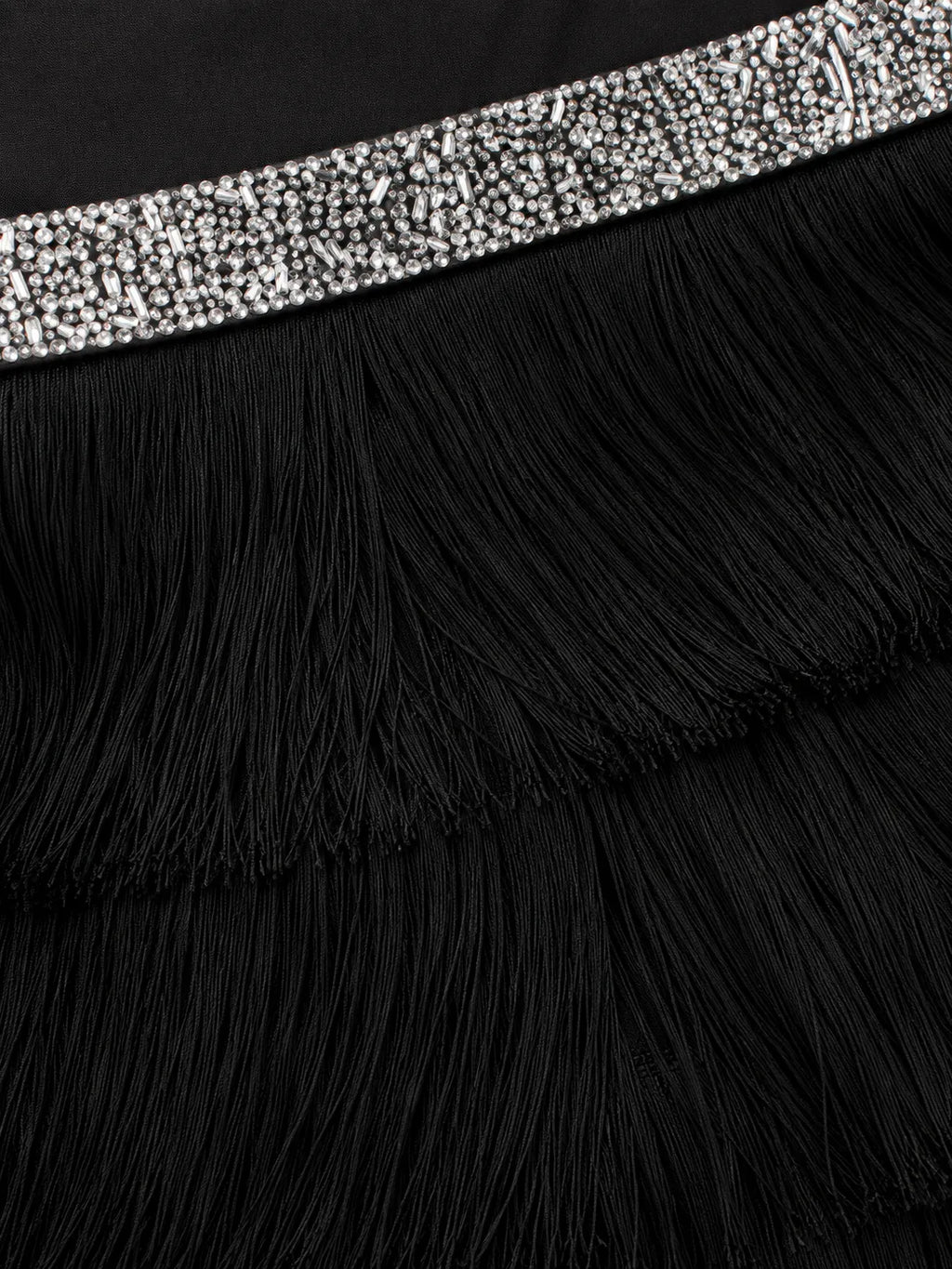 Fringe Trim Mini Dress – Black Cami Dress