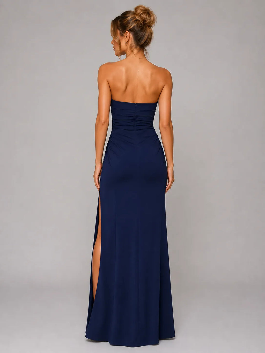 Celeste Strapless Pleated Evening Gown