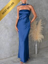 Satin Tube Maxi Dress