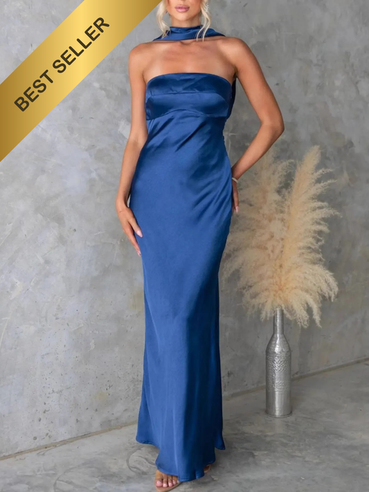 Satin Tube Maxi Dress