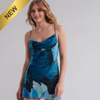 Cowl Neck Cami Mini Dress