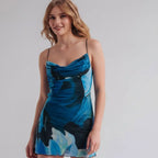 Cowl Neck Cami Mini Dress