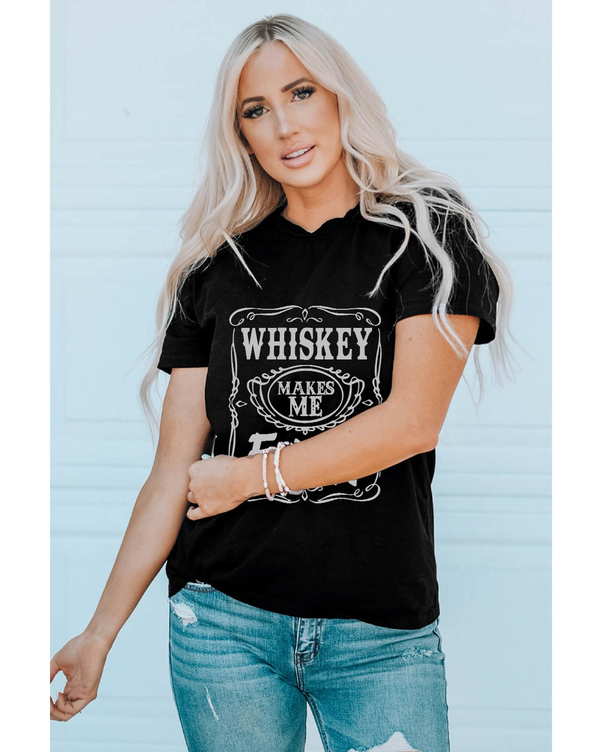 Frisky Print Crewneck Graphic Tee