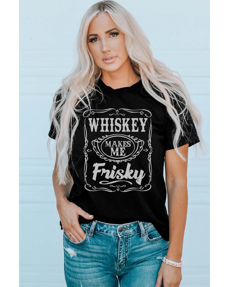 Frisky Print Crewneck Graphic Tee