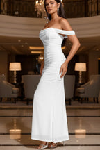 Off-Shoulder Ruched Maxi Dress