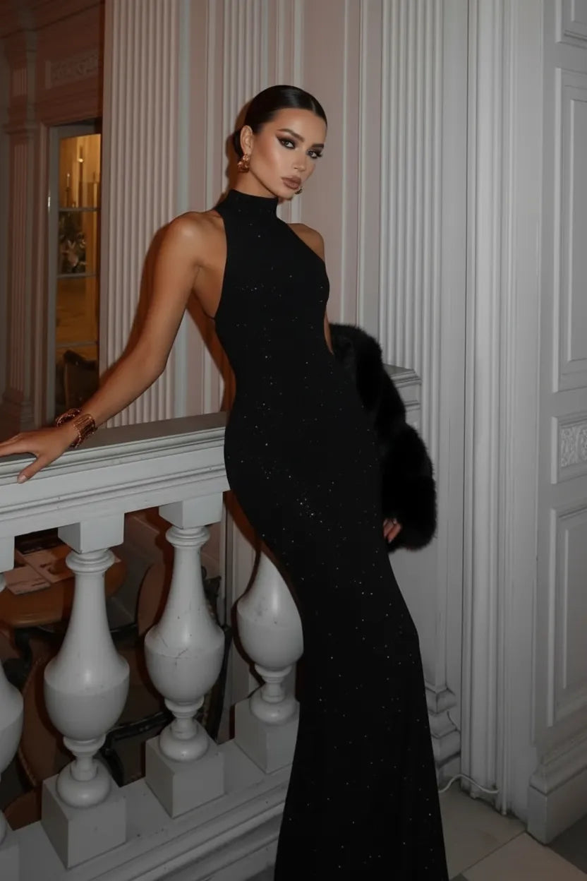 Sequin Sleeveless Maxi Dress