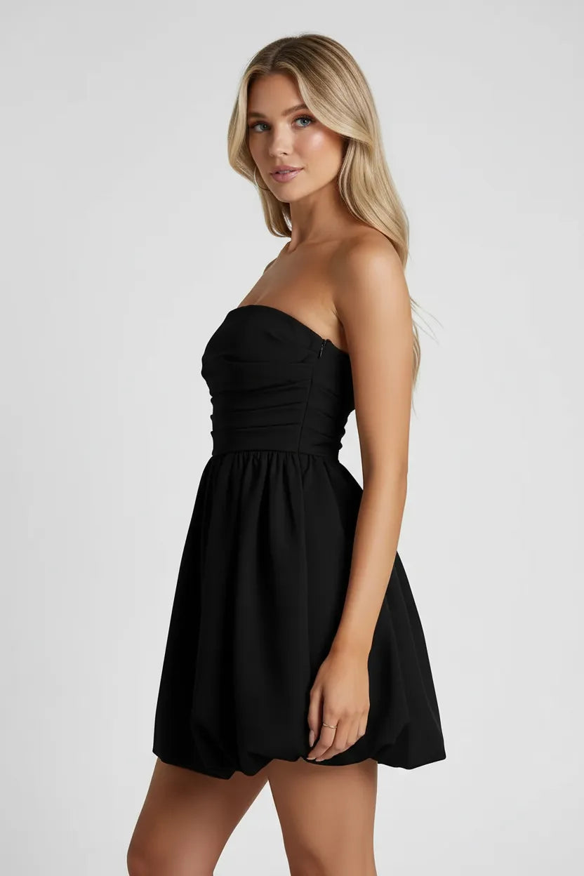 Ruched Tube Mini Dress