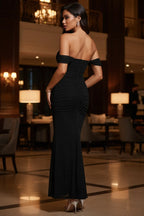 Off-Shoulder Ruched Maxi Dress
