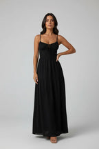 Lace Up Back Maxi Cami Dress