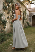 Smocked Strapless Maxi Dress