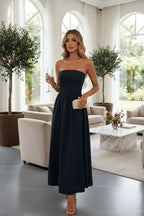 Smocked Strapless Maxi Dress